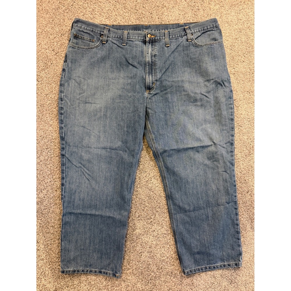 Carhartt Jeans Men 50x30 Blue Relaxed Fit Straight Leg Denim 101483-980 Workwear
